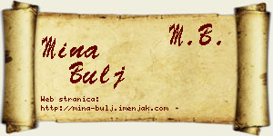 Mina Bulj vizit kartica